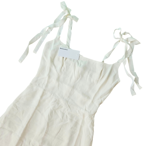 Reformation Besse Dress Ivory - Picture 3 of 9